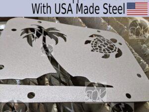 JK Spare Delete Plate Jeep Wrangler JK Turtle and Palm Coated